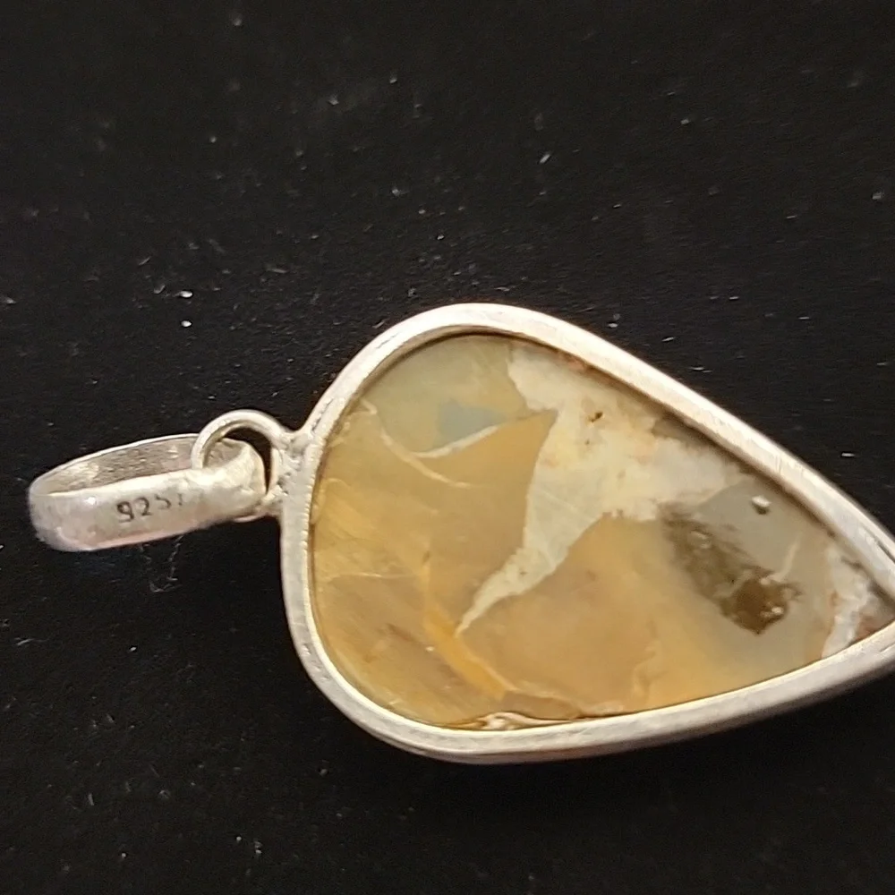 Lightning Stone Septerian 925 Silver Plated Gemstone Handmade Pendant 2